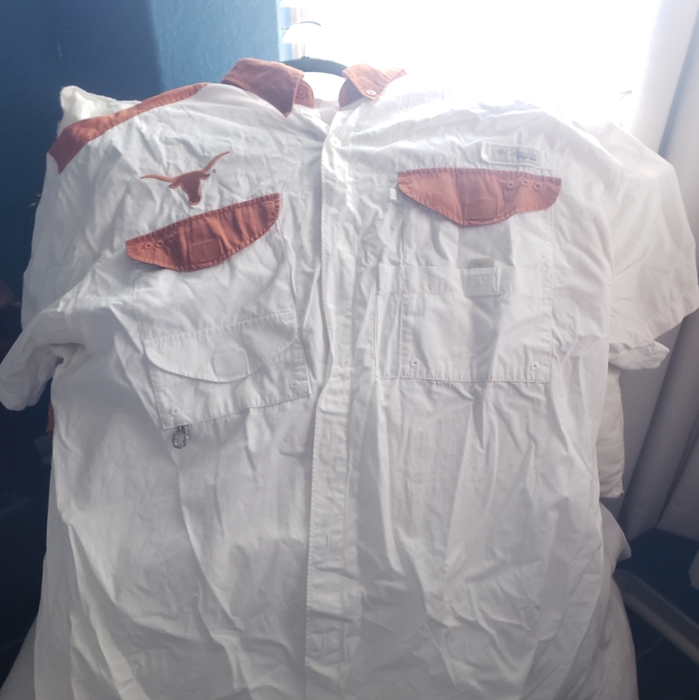 Mens 2xl Texas Longhorns Columbia shirt